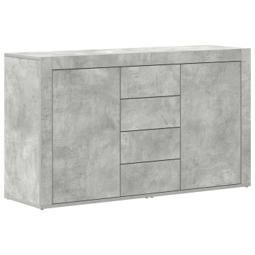 Bufet Gri Beton Lemn Prelucrat 120 x 36 x 69 cm Depozitare - Img 2