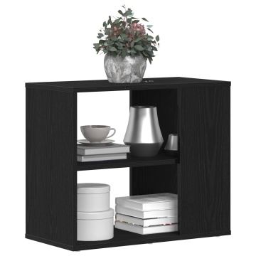 bufet Negru Stejar 60x30x50 cm Lemn prelucrat - Img 3