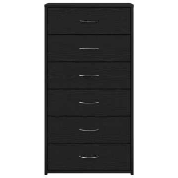 Bufetă cu 6 sertare Stejar negru 50x34x96 cm Lemn prelucrat - Img 5