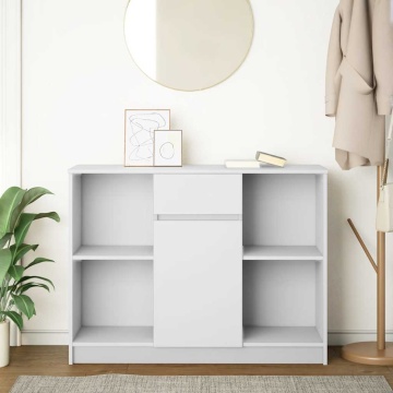 Bufetă cu sertar alb 101x35x76 cm din lemn prelucrat - Img 3
