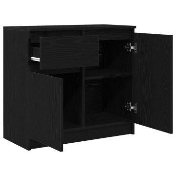Bufetă cu sertar Stejar negru 71x35x65 cm Lemn prelucrat - Img 8
