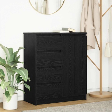 Bufetă cu sertare Stejar negru 71x35x84 cm Lemn prelucrat - Img 1