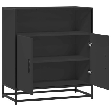 Bufetă neagră 68x35x76 cm lemn prelucrat - Img 6