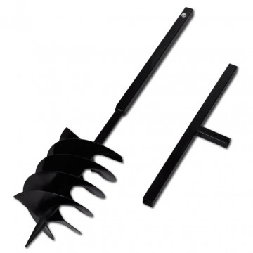 Burghiu de sol cu mâner 200 mm cu tub prelungitor 9 m, oțel - Img 3