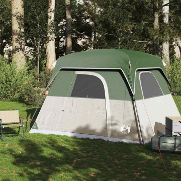 Cabină cort de camping, 4 persoane, verde, impermeabil - Img 3