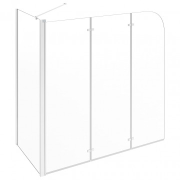 Cabină de baie, 120x69x130 cm, sticlă securizată, transparent - Img 4