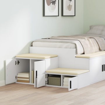 Cabinet de depozitare Alb 118x41x40 cm din lemn prelucrat - Img 4
