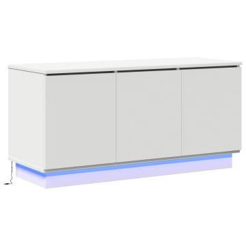 Cabinet TV Alb 100x38x49 cm Lemn Prelucrat - Img 2