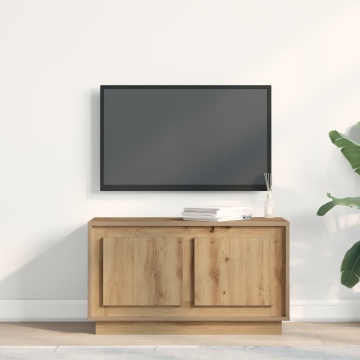 Cabinet TV Artisan Stejar 80x35x45 cm Lemn prelucrat - Img 4