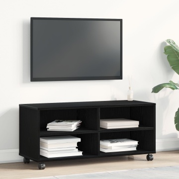 Cabinet TV Negru 90x35x35 cm Lemn prelucrat - Img 1