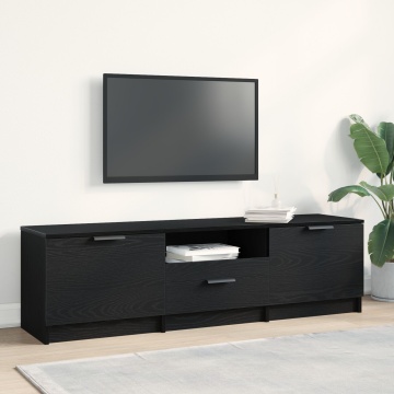 Cabinet TV - Stejar Negru - 140x35x40 cm - Fabricat din Lemn Ingineresc - Img 1