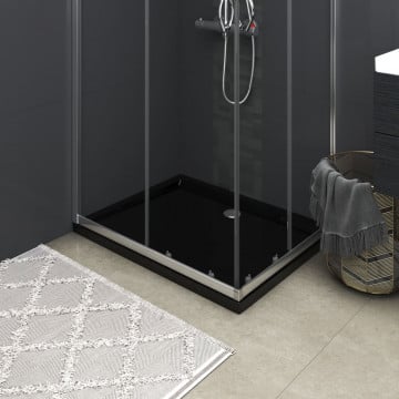 Cădiță de duș dreptunghiulară din ABS, neagră, 70x90 cm - Img 1