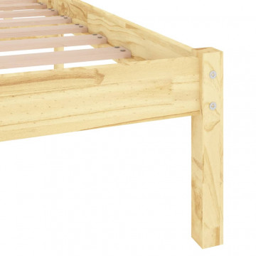 Cadru de pat, 160x200 cm, lemn de pin masiv - Img 5