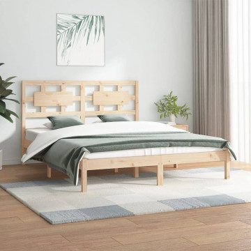 Cadru de pat, 160x200 cm, lemn masiv de pin - Img 1
