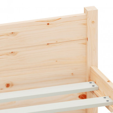 Cadru de pat, 200x200 cm, lemn masiv - Img 6