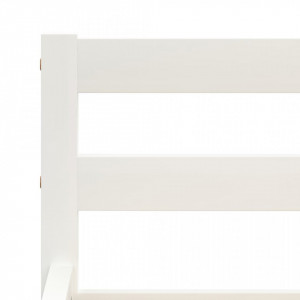 Cadru de pat, alb, 120 x 200 cm, lemn masiv de pin - Img 7
