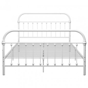 Cadru de pat, alb, 120 x 200 cm, metal - Img 3