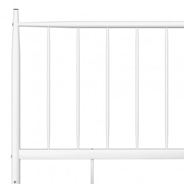 Cadru de pat, alb, 120x200 cm, metal - Img 8