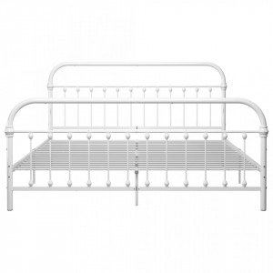 Cadru de pat, alb, 180 x 200 cm, metal - Img 3