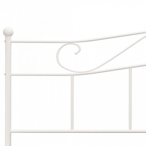 Cadru de pat, alb, 180 x 200 cm, metal - Img 8