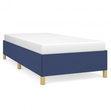 Cadru de pat, albastru, 90x190 cm, material textil - Img 2