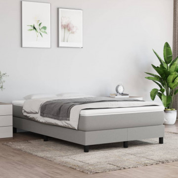 Cadru de pat box spring, gri deschis, 120x200 cm, textil - Img 1