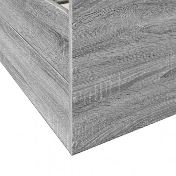 Cadru de pat cu sertare, gri sonoma, 160x200 cm lemn prelucrat - Img 7