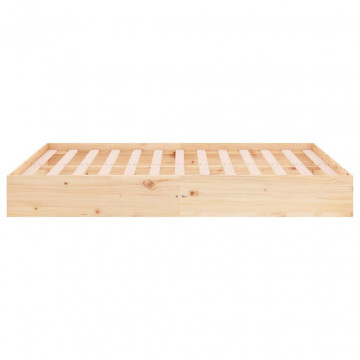 Cadru de pat dublu 4FT6, 135x190 cm, lemn masiv - Img 5