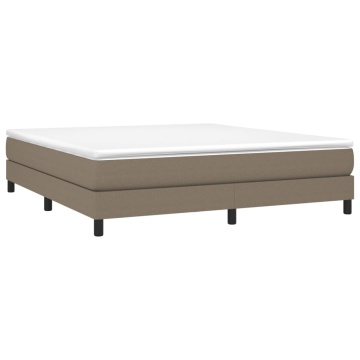 Cadru de pat fără saltea, gri taupe, 180x200 cm, textil - Img 3