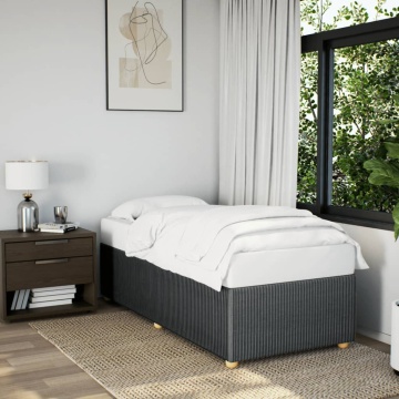 Cadru de pat, gri închis, 90x190 cm, material textil - Img 1