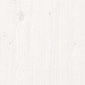 Cadru de pat King 5FT, alb, 150x200 cm, lemn masiv de pin - Img 6
