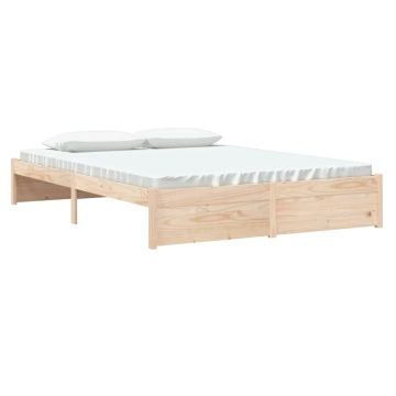 Cadru de pat King Size, 150x200 cm, lemn masiv - Img 3