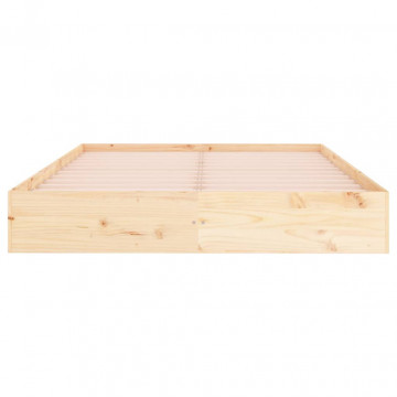 Cadru de pat King Size 5FT, 150x200 cm, lemn masiv - Img 8