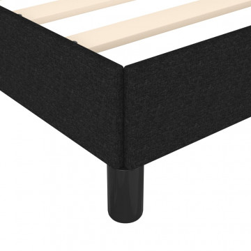 Cadru de pat, negru, 120x190 cm, material textil - Img 6