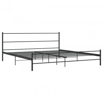 Cadru de pat, negru, 180 x 200 cm, metal - Img 2