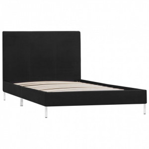 Cadru de pat, negru, 90 x 200 cm, material textil - Img 2