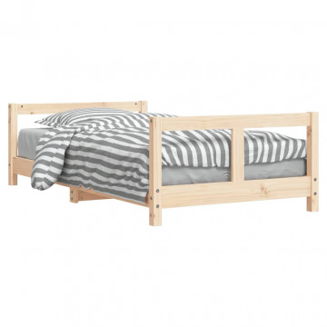 Cadru de pat pentru copii, 80x160 cm, lemn masiv de pin - Img 2