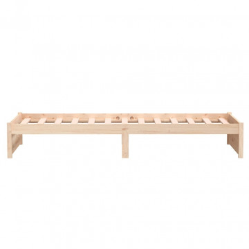 Cadru de pat Small Single 2FT6, 75x190 cm, lemn masiv - Img 4