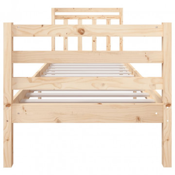 Cadru de pat Small Single 2FT6, 75x190 cm, lemn masiv - Img 4