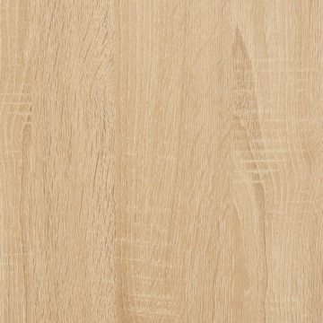 Cadru de pat, stejar sonoma, 75x190 cm, lemn prelucrat - Img 7
