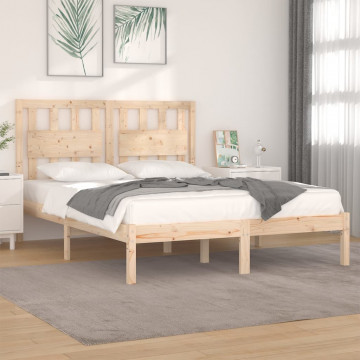 Cadru de pat Super King, 180x200 cm, lemn masiv de pin - Img 1
