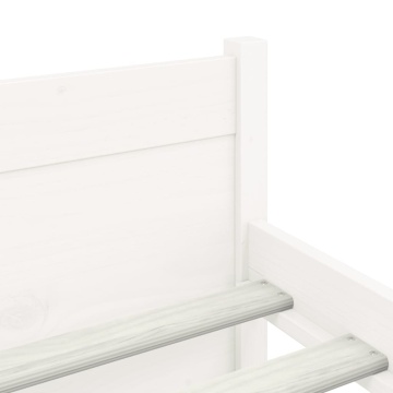 Cadru de pat Super King, alb, 180x200 cm, lemn masiv - Img 6