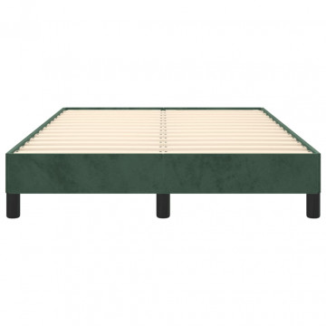 Cadru de pat, verde închis, 120x190 cm, catifea - Img 8