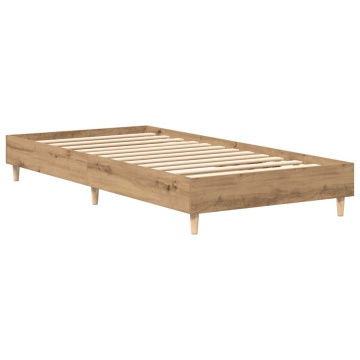 Cadru pat fără saltea Stejar Artisan 90x190 cm Lemn prelucrat - Img 4