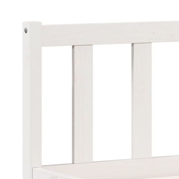 Cadru pat foarte lung fără saltea alb 160x220 cm lemn masiv pin - Img 6