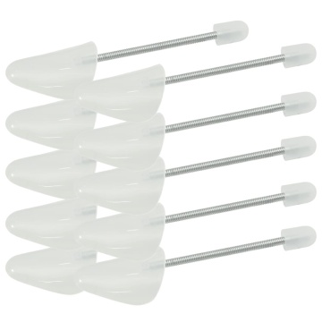 Calapoade de pantofi, 5 perechi, alb, EU 38-44, plastic - Img 1