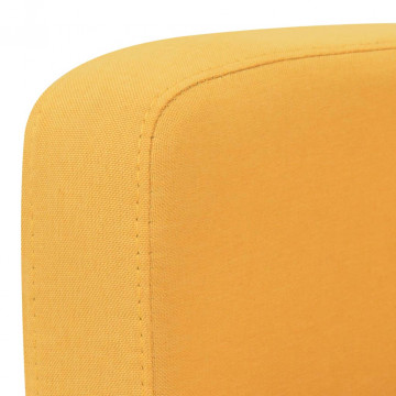 Canapea cu 2 locuri, 135 x 65 x 76 cm, galben - Img 2