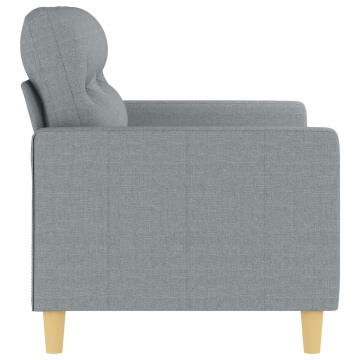 Canapea cu 2 locuri, gri deschis, 120 cm, material textil - Img 4