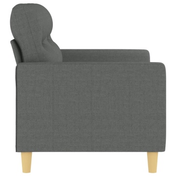 Canapea cu 2 locuri, gri închis, 120 cm, material textil - Img 4