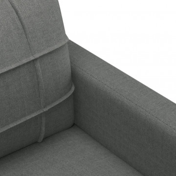 Canapea cu 2 locuri, gri închis, 140 cm, material textil - Img 5
